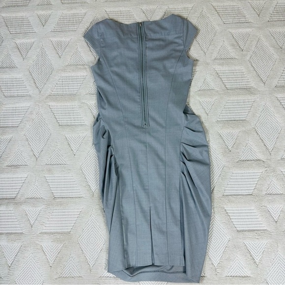 Cynthia Steffe Dress Size 8 Gray Wool Blend Midi Sheath - Picture 16 of 16